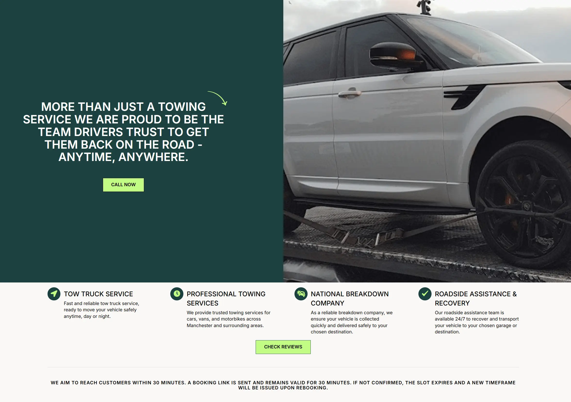 SM Recovery website — example 1