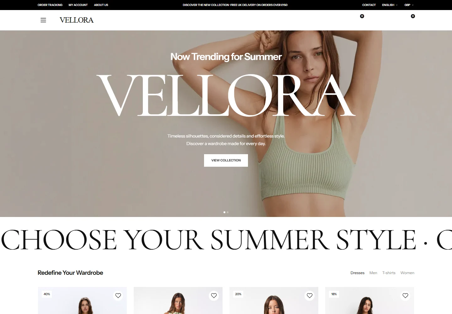Vellora homepage